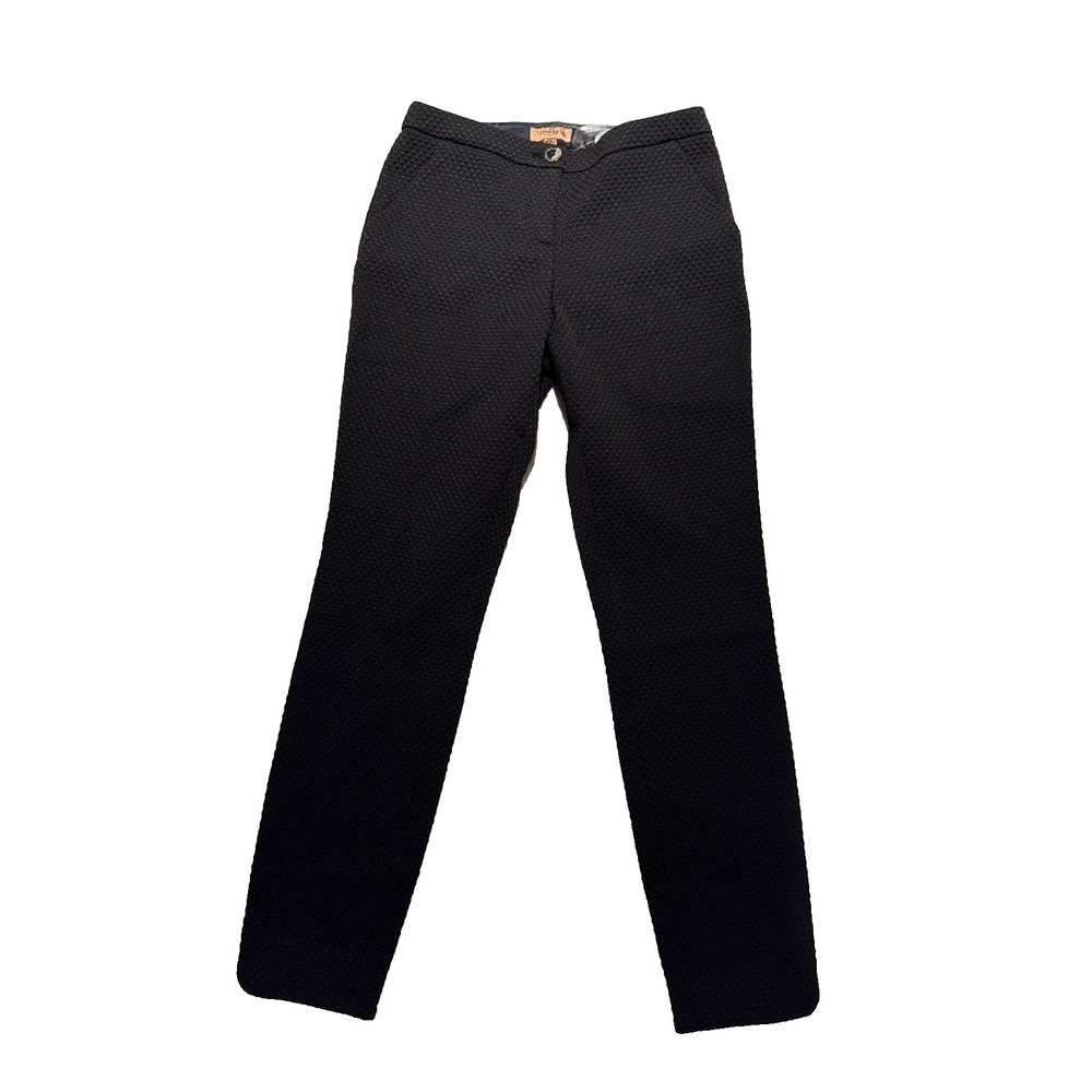 TED BAKER honeycomb Jacquard Black suit Trouser Pant Size 0 Designer Capsule NWT